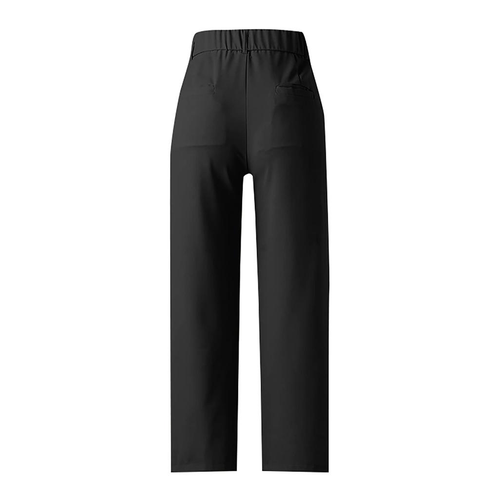 Женские повседневные свободные брюки с карманами, свободные плиссированные широкие брюки