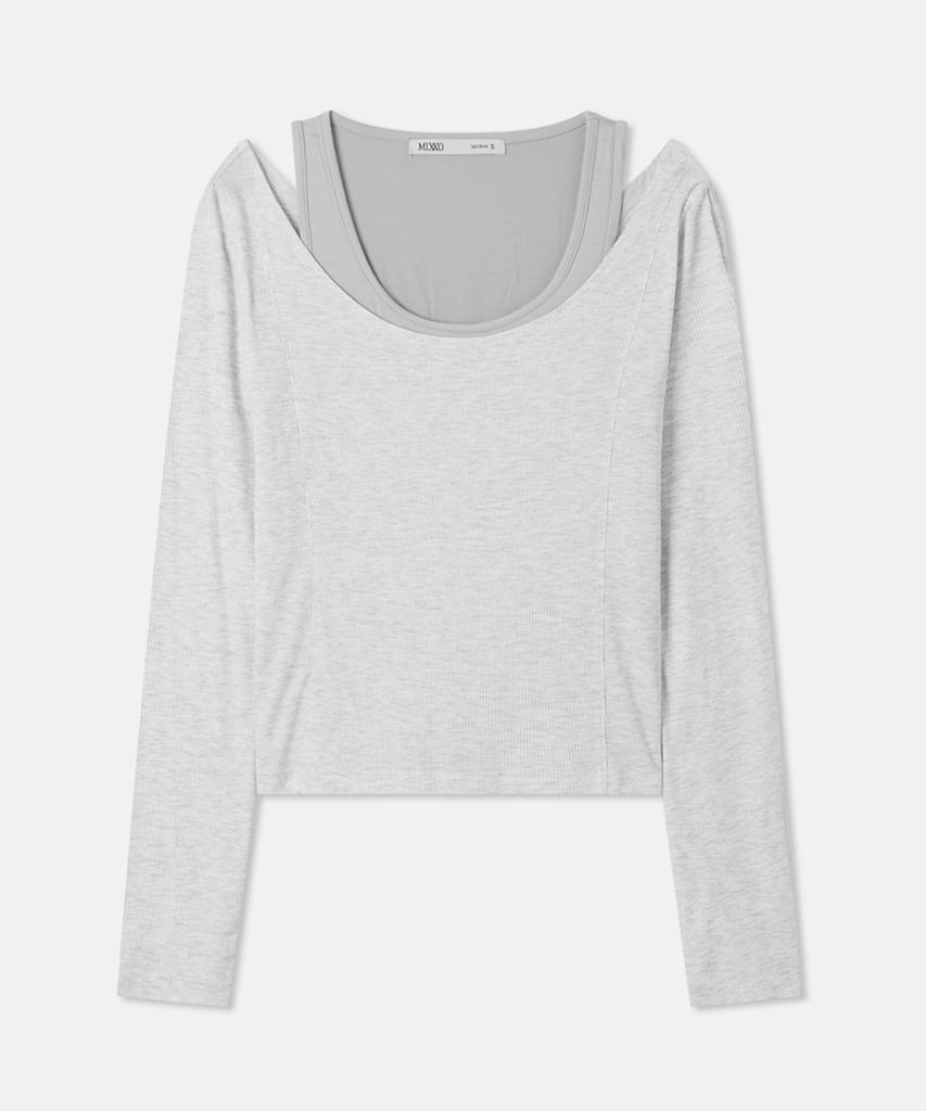 MIXXO Многослойная футболка с длинным рукавом_Miwlwg301A