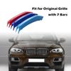 Решетка переднего бампера, клипса, накладка на решетку почек, полосатая наклейка, крышка, подходит для BMW X6 E72 2012-2014, декоративная производительность