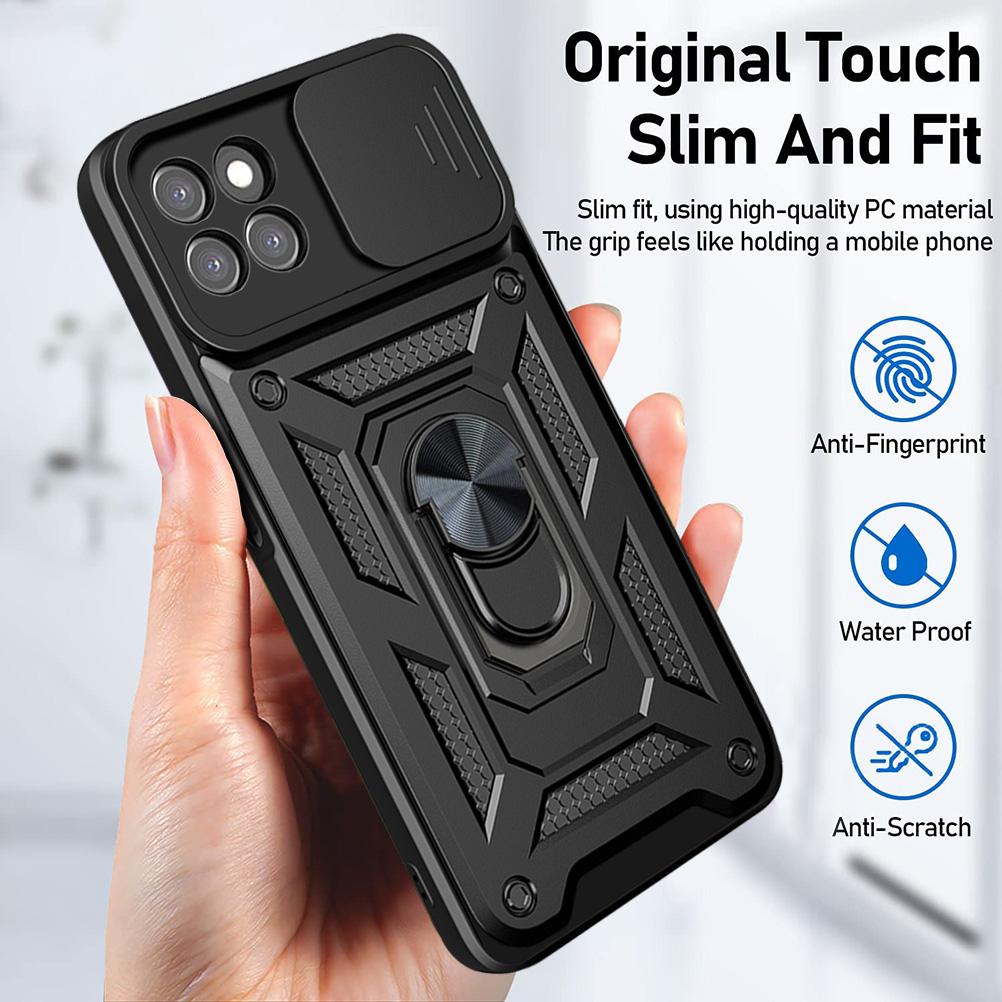 Противоударный защитный чехол со слайд-камерой для Realme 8i 8 Pro 9i 9 Pro Plus C21 C21Y C25 C35 C31 C12 C11 C3, чехол-книжка