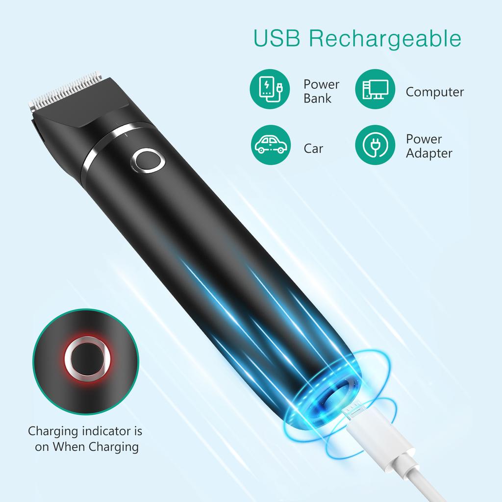 Silent Dog Clippers 2 IN 1 Electric Dog Trimmer Dog Grooming Kit with 2 Clipping Heads Rechargeable Hair Trimmer for Cats P