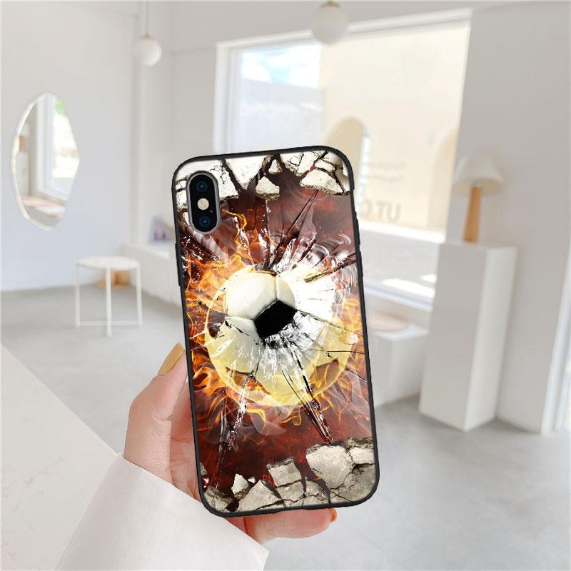 BF58 Мягкий чехол для телефона в виде футбольного мяча для Xiaomi Poco C40 C50 C51 C55 C65 C71 C75 F3 F5 F6 F7 M2 M3 Pro Ultra
