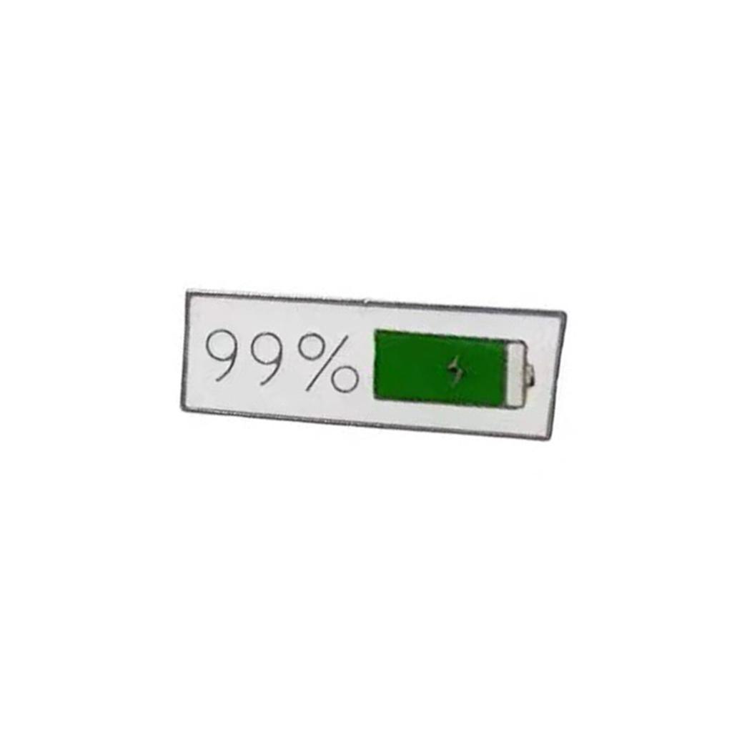 Enamel Pin 1% 99% Electricity Quantity Brooch Buckle Golden Metal Badge Bag Clothes Lapel Brooches For Women Men Kids Gifts
