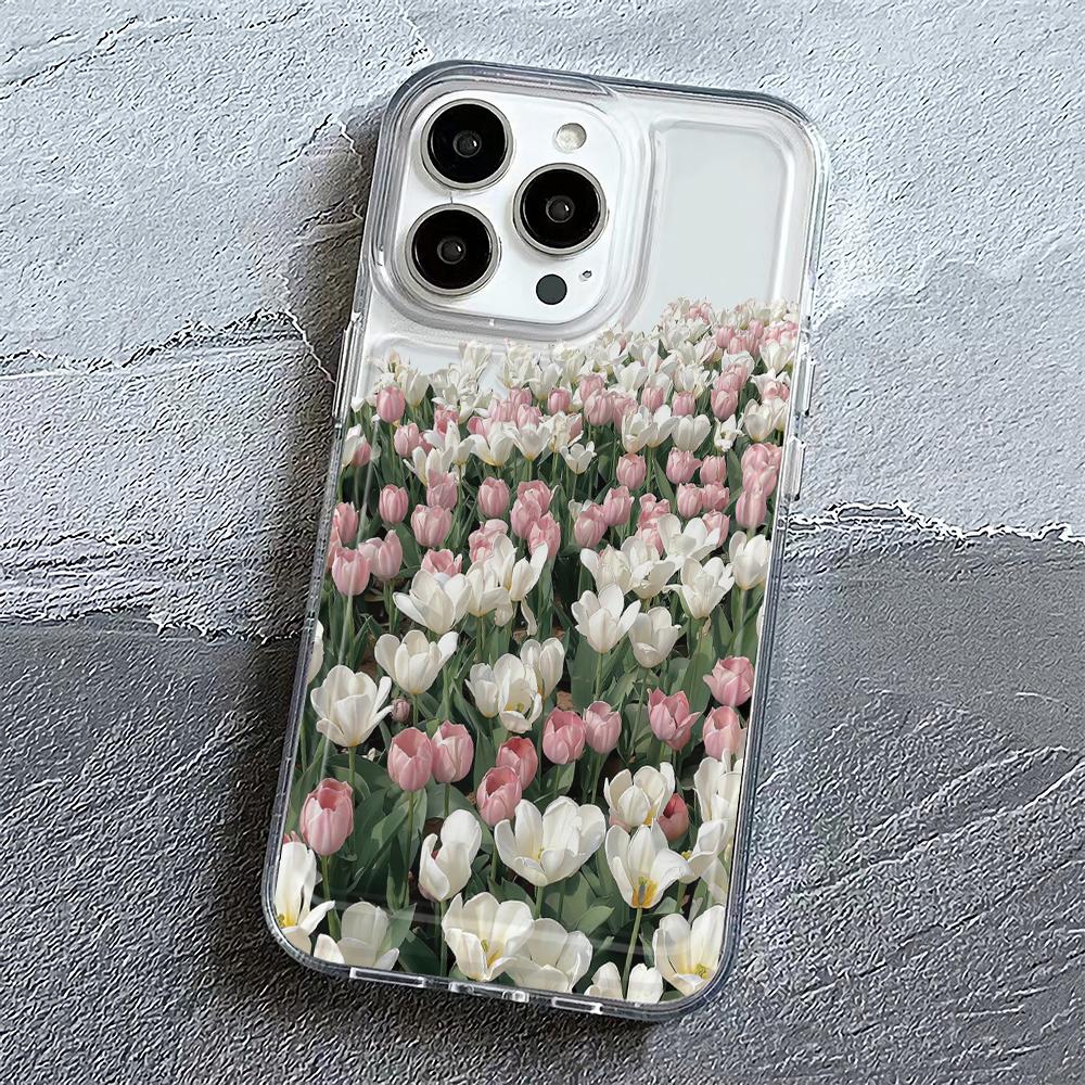 Чехол для телефона с мелкими свежими цветами для IPhone 16 15 14 13 12 11 Pro Max 12 IPhone 16 Plus X XS XR 7 8 Plus Мягкий чехол Funda