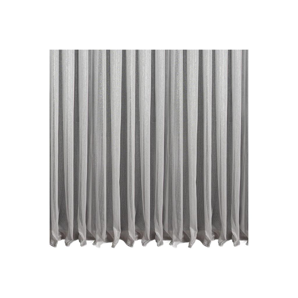 Штора Плоская Тонкая Полосатая (Артурия) Тюлевые шторы с частым ворсом (От 1 до 3 стопок) Посадка серебра