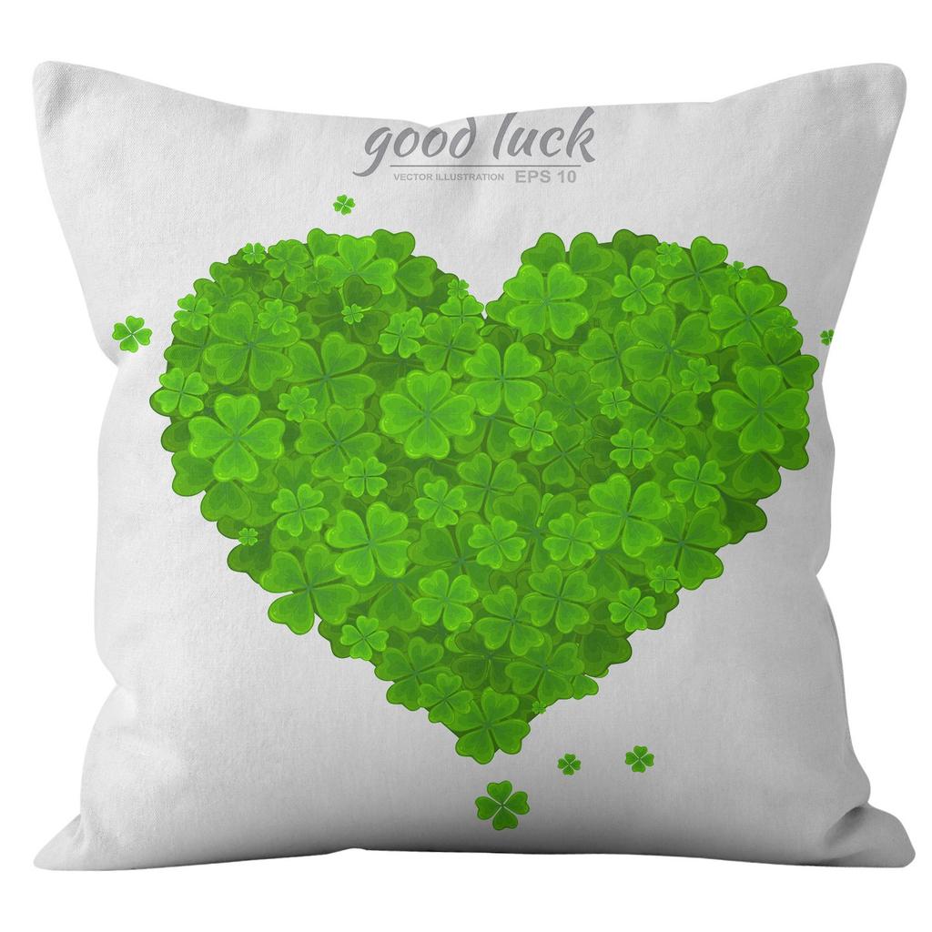 Наволочка для дома Ст. Наволочка на День святого Патрика Четырехлистный клевер Клетчатая Наволочка на диванную подушку