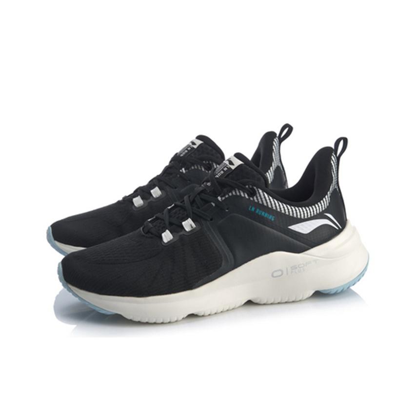Кроссовки женские LiNing Soft Plus Comfortable Sports Low-Touch Running Shoes Black White ARHQ024-1