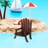 Миниатюрный пляжный стул 1:12/1:16 масштабных декоративных моделей из дерева, миниатюрный стул, фигурка кукольного домика