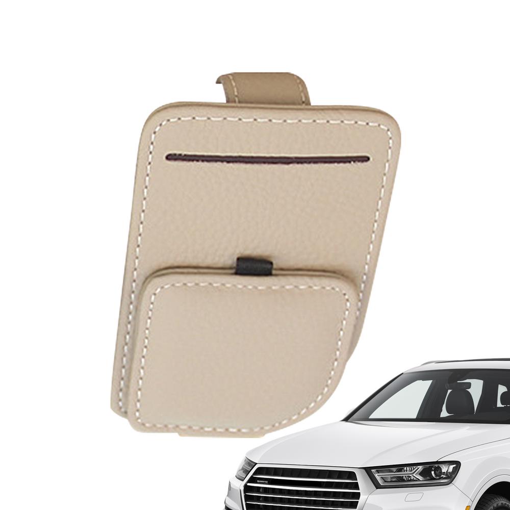 Футляр для солнцезащитных очков с магнитным козырьком, кожаный держатель для солнцезащитных очков, карман для автомобильного козырька, зажим для солнцезащитных очков, карман для хранения автомобильного козырька