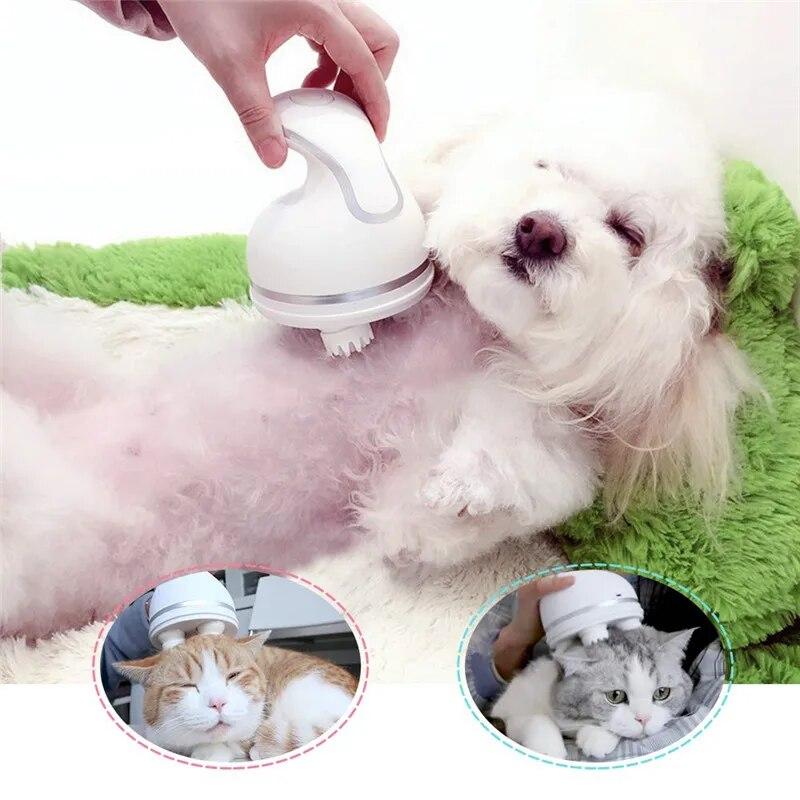 3D умный массажер для домашних животных, массажер для головы, автоматический поворотный водостойкий электрический инструмент для ухода за домашними животными, массажер для ухода за домашними животными