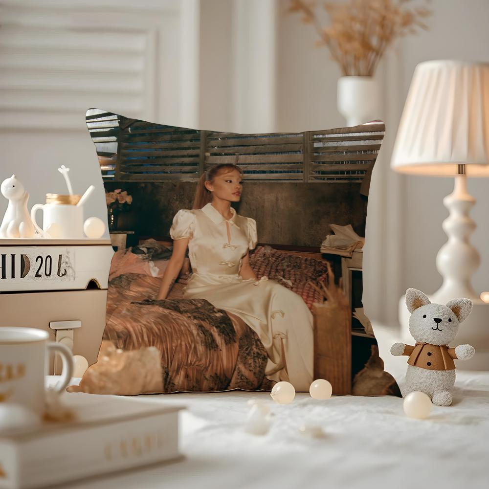 A-A-Ariana Grande Album Cushion Cover Pattern Printed Pillowcase For Living Room Sofa Cushion Cover & Bedroom Decor