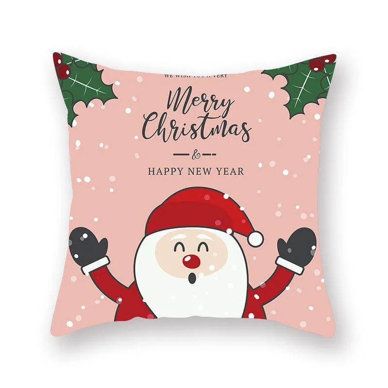 Christmas Themed Pillowcases Car Accessories Office Santa Claus Living Room Sofa Home Pillowcases