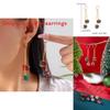 Christmas Theme Alloy Earrings With Suede Tassels Details For Seasonal Wear