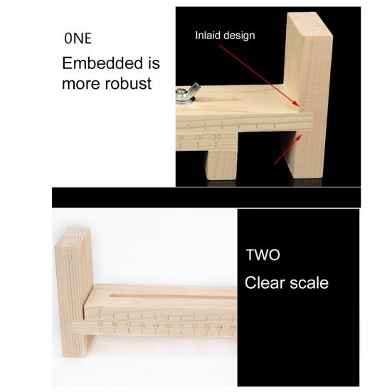 Деревянный браслет-приспособление со шкалой, регулируемая длина, набор для изготовления браслетов своими руками, инструмент для ручного вязания, приспособление для плетения браслетов с 2 зажимами для ремней и шнурков