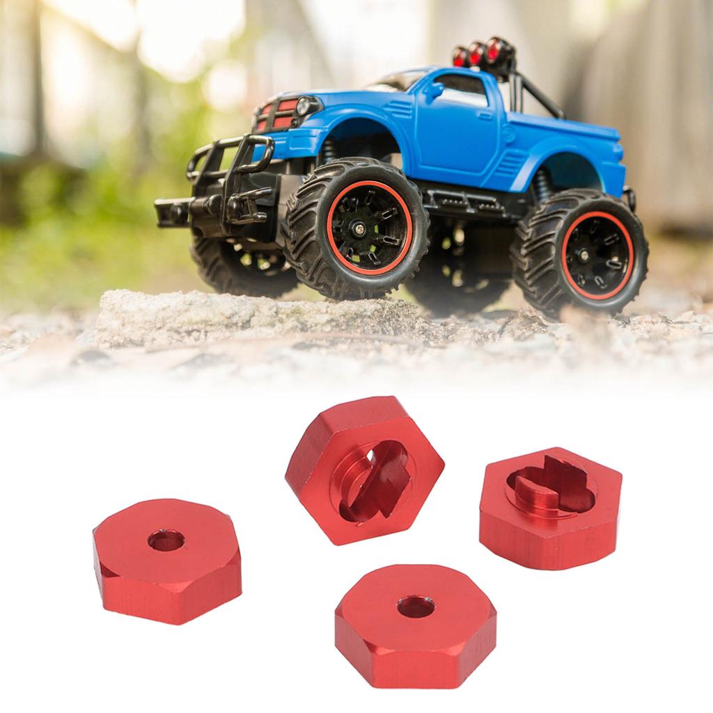 4PCS Wheel Hex Hub Adapter Aluminum Alloy Wheel Hex Coupler for LaTrax Teton 1Celsius18 RC Truck