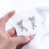 Bow Pendant  Zircon Bow Earrings Korean Style Women Earrings Rhinestone Bow Ear Studs
