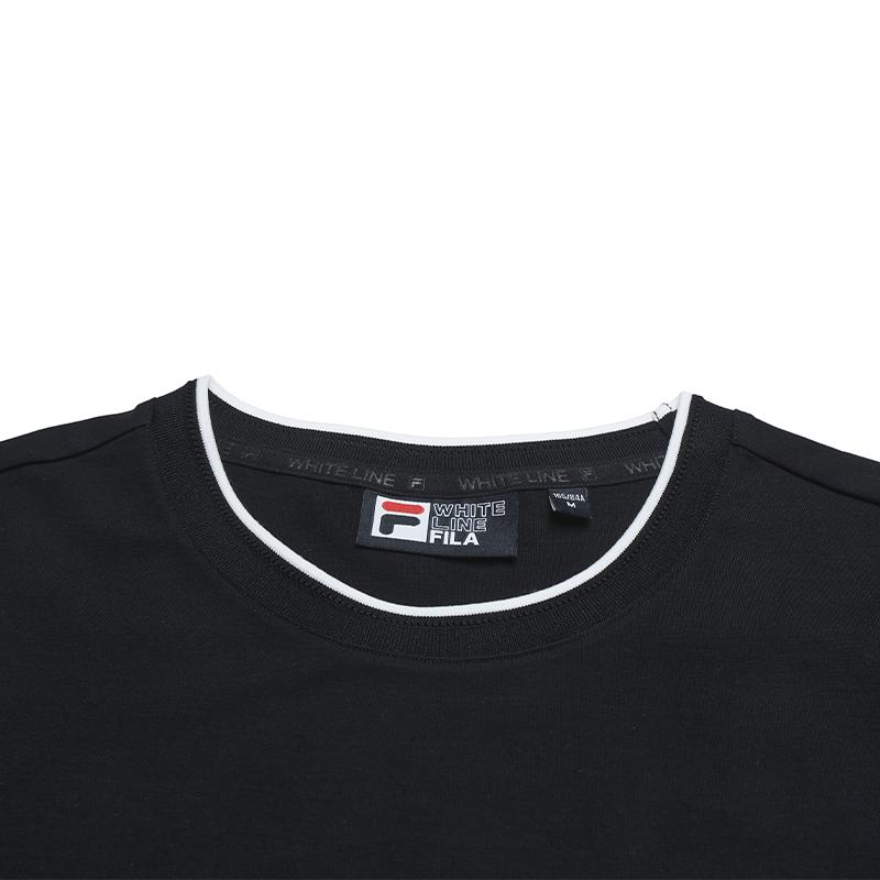 Fila Белое Простое Универсальное Удобное Модное Платье с Коротким Рукавом Женские платья Черное F11W623307FBK