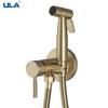 ULA портативный смеситель для биде, матовый золотой смеситель для унитаза и биде, смеситель для горячей и холодной воды, ванная комната, клапан Shattaf, струйный набор из нержавеющей стали