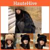 Plush Elegant Bear Knit Hat For Women Winter Warm Thick Fur Cap Beanie