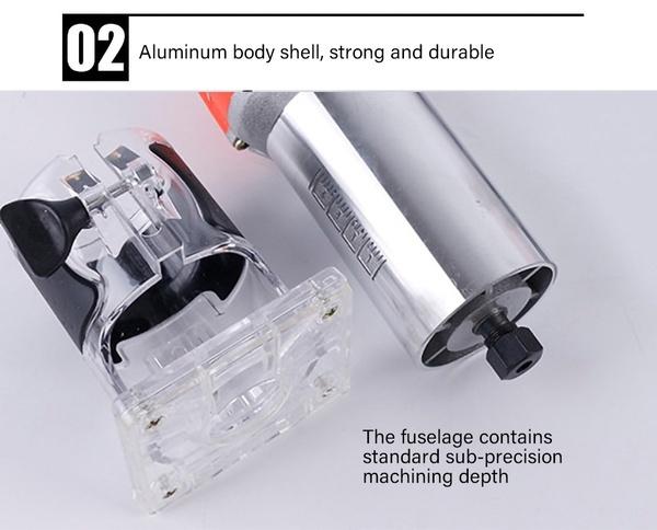 110V/220V 30000RPM 650W Electric Wood Trimmer Tool Hand Trimmer Wood Machine Router Tool Set For Woodworking Engraving Slotting Trimming Carving