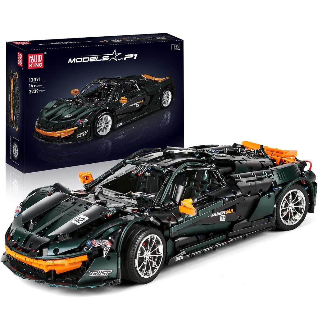 MOULD KING 13091 наборы технических моделей автомобилей, электрический P1, скоростной спортивный автомобиль, кирпичи, игрушки, рождественские подарки для мальчиков и детей