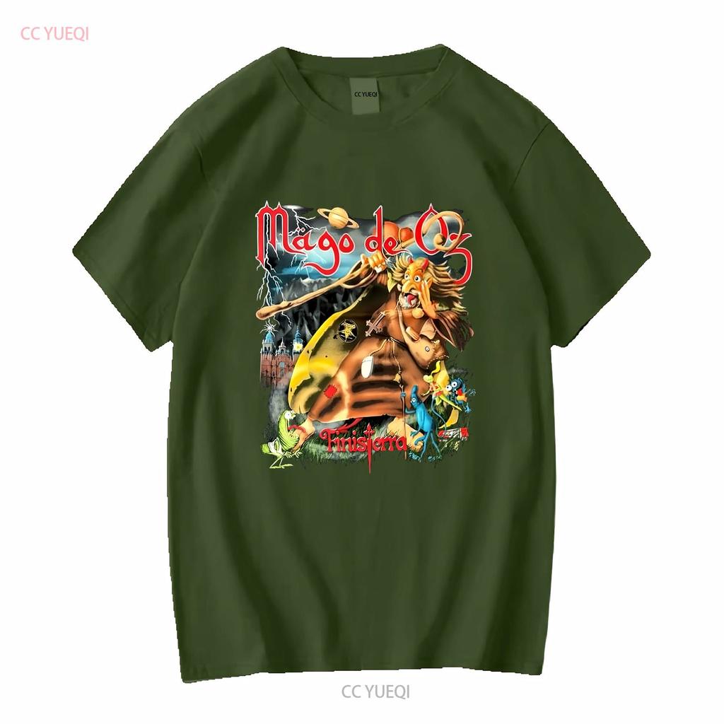 Mago De Oz rock Band graphic short sleeve black shirt men women vintage Washed streetwear designer clothes Stylish Slightly