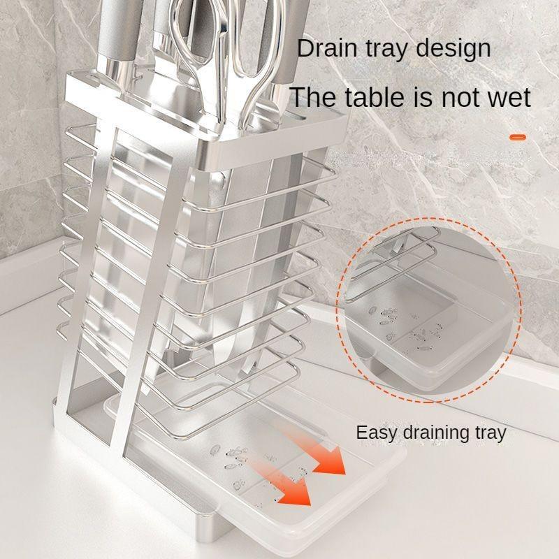 Держатель кухонного ножа из нержавеющей стали 304, держатель кухонного ножа, стеллаж для хранения, кухонная дренажная столешница, держатель овощного ножа, стеллаж для хранения