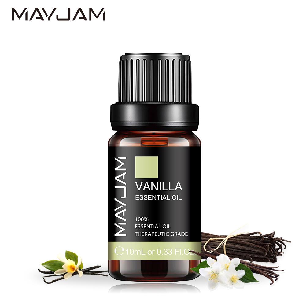 MAYJAM 10 мл/30 мл/100 мл ванильное натуральное ароматическое масло для изготовления свечей, мыла, парфюмерный диффузор свежести воздуха, чистое растительное эфирное масло