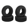 4PCS 1.25in RC Crawler Mud Tires Rubber RC Car Wheel Tires Set for FMS FCX24 for Axial SCX24 124