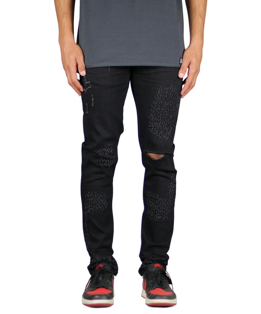 Джинсы Haipeodenim с разрезом, цвет Jet Black