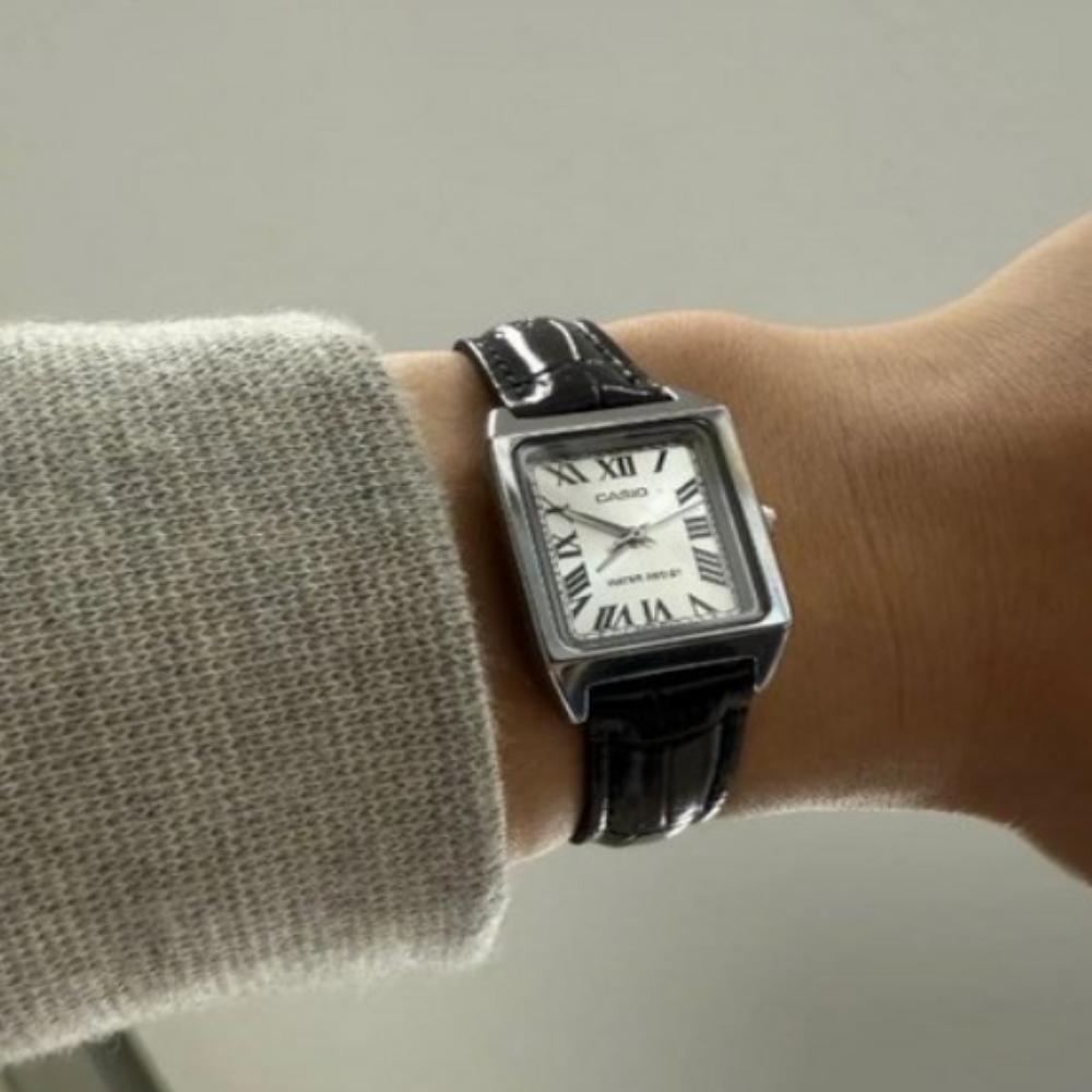 Casio Классические винтажные модные наручные кожаные часы унисекс
