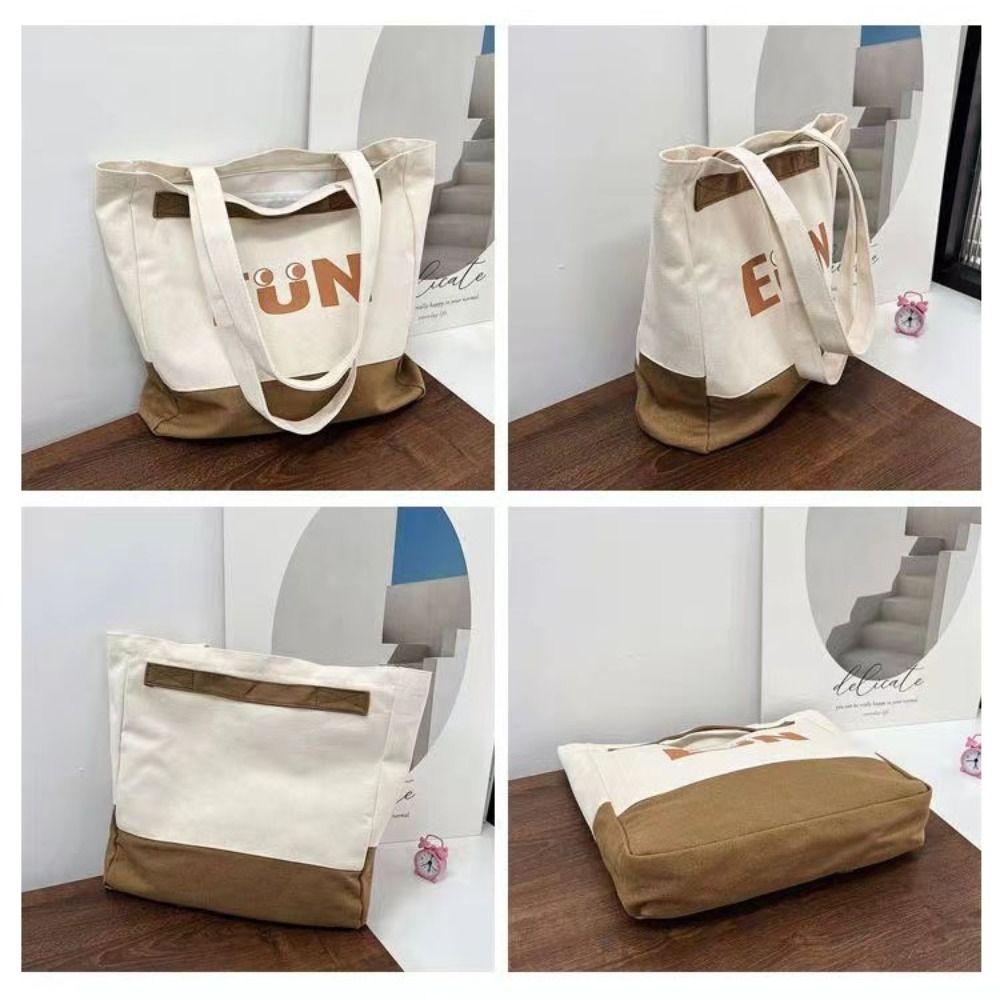 Сумка под мышку Большая холщовая сумка-тоут Через плечо Универсальная школьная сумка Износостойкая Корейская версия Сумка на плечо Школьная