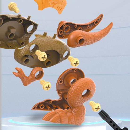 1 набор для обучения навыкам взаимодействия родителей и детей, экологичный, с отверткой, для детей, сделай сам, собирай модель динозавра, игрушки, собранные игрушки