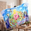 Kirby Personalized Flannel Blanket, Custom Printed Text Name, Warm Soft Blanket For Couch Bed