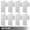 Workbench Corner Brackets 8 PCs Shop Table Bracket Kit 48 LBS Shop Table Corner Brackets 4 mm Right Angle White Color Galvanized Steel Elevated