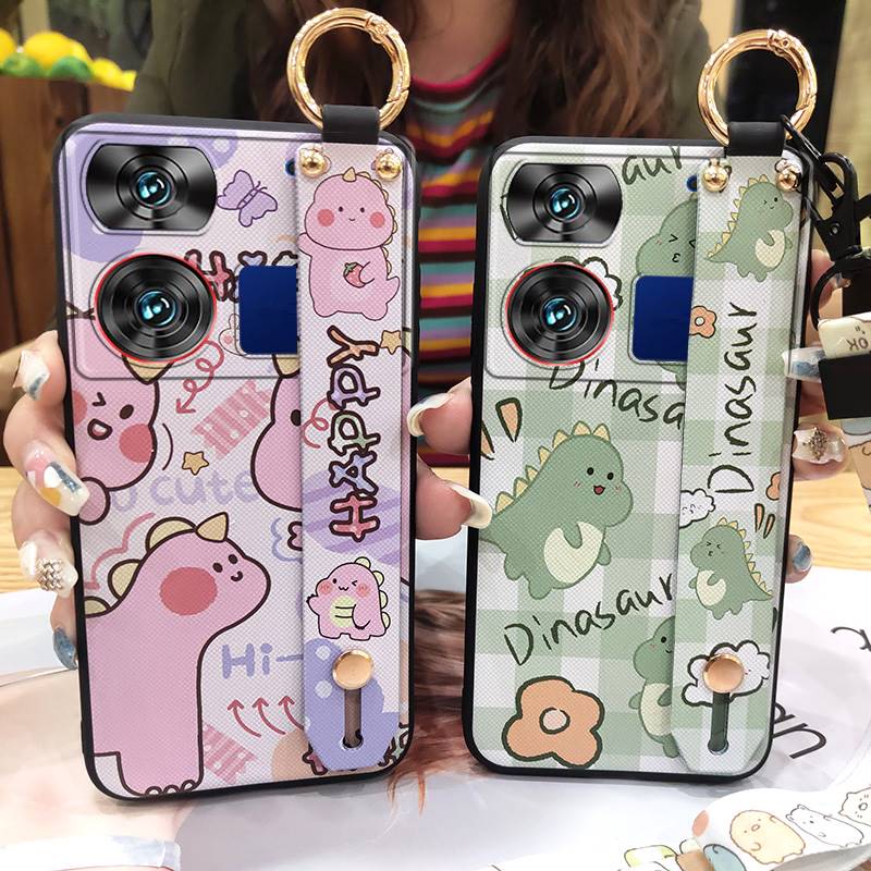 Soft Case Ring Phone Case For ZTE Nubia Z60 Ultra Back Cover Fashion Design Lanyard Waterproof Anti-knock Wrist Strap