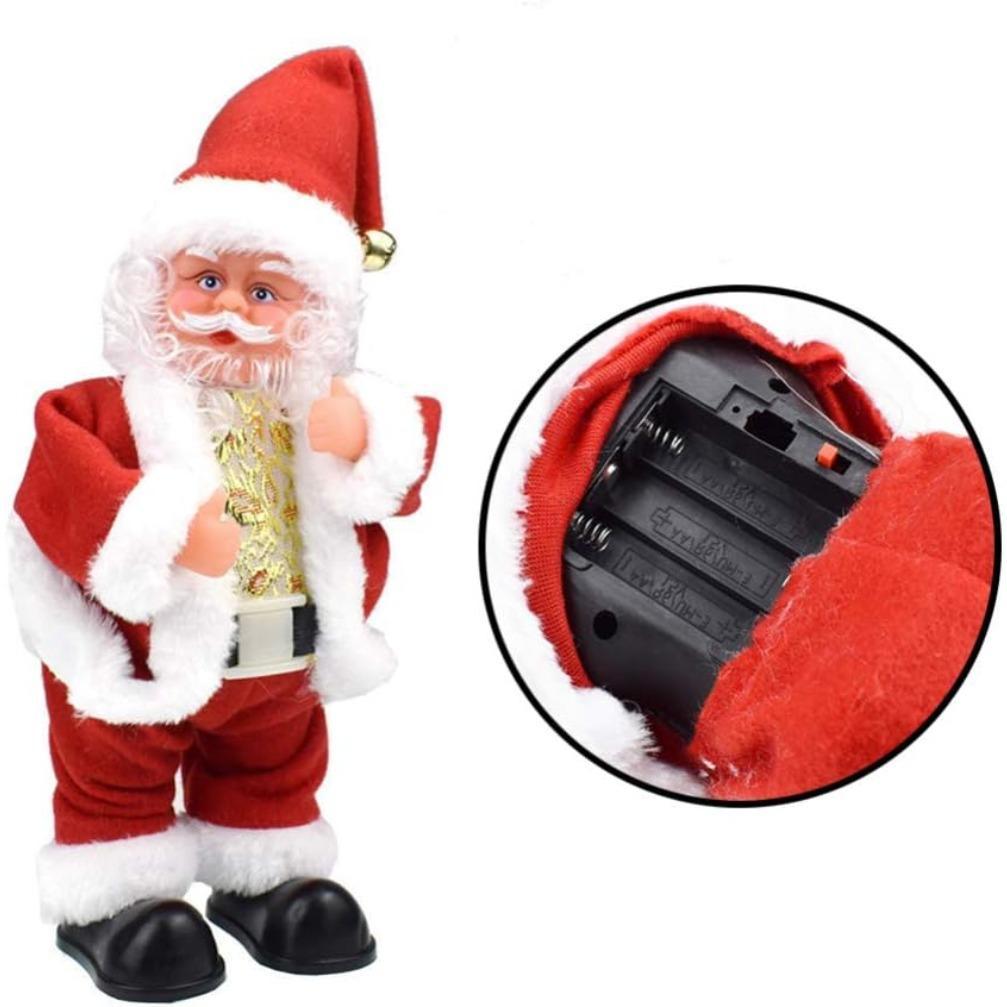 Витая хип Санта-Электрическая игрушка Санта-Клауса танцевальная музыка Санта-кукла Рождественское украшение подарок для детей (без батареи)