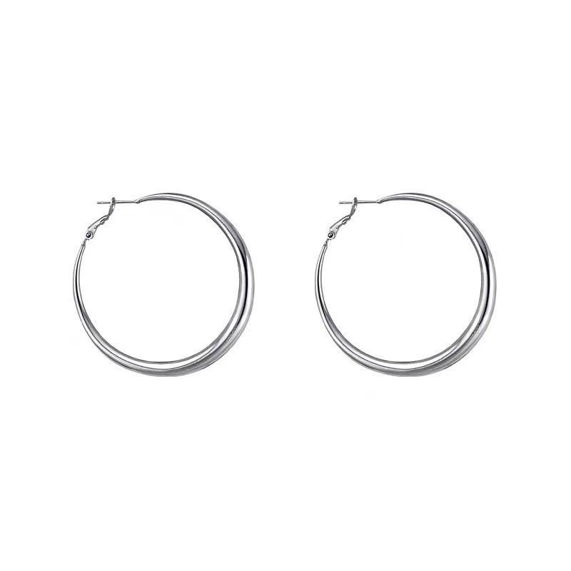 Геометрические металлические серьги Yifei: Высококачественный нишевый дизайн для женщин, простой и универсальный