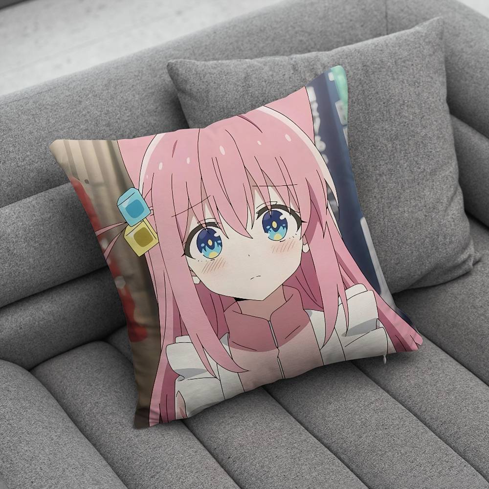 BBocchi The Rock Pillow Case For Home Bedroom Car Office Decoration Living Room Sofa Cushion Cover Suitable