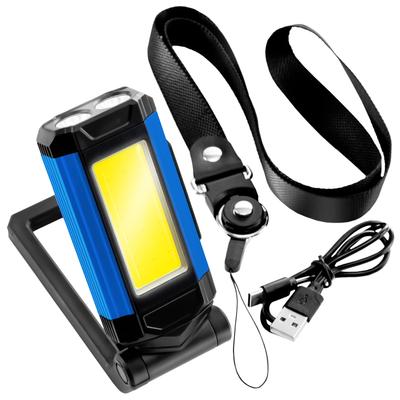 Светодиодная рабочая USB COB для собаки на улице с кольцом-ремешком, Складная, Водонепроницаемая, Перезаряжаемая, Магнитная, Фонарик, Портативная, Для прогулок, Использование, Одно касание