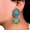 Traditional Earrings For Women Cubic Zircnonia & Pearl Floral Designs Gold Plated Jhumka Drop Earrings For Women Girls Womens Jewellery