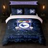 Cardiff City Custom Name Text Bedding Set 1 Duvet Cover+2 Pillowcases Soccer Logo Personalized Gift For Special Occasion Bedroom Decor