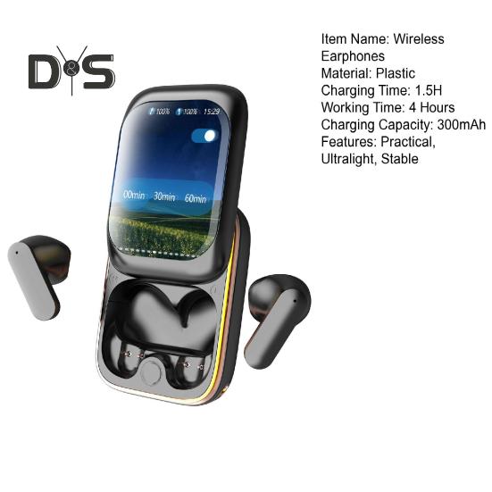 Беспроводные наушники-вкладыши с поддержкой Bluetooth, низким уровнем задержки и шумоподавлением, интеллектуальные полноцветные сенсорные слайдеры-наушники