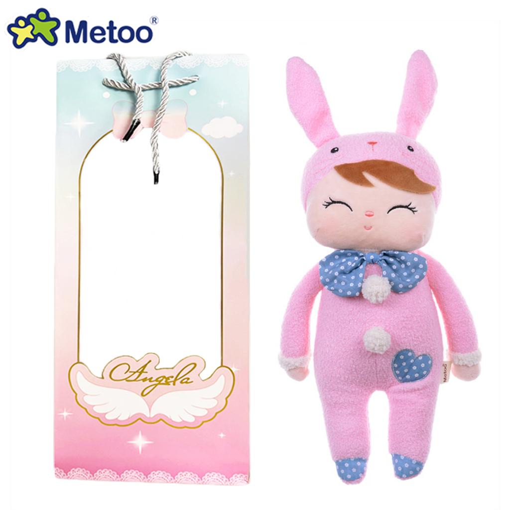 Оригинальная плюшевая кукла Metoo Dream Bunny Angela 13 дюймов, милая, для девочек, мягкие игрушки, подарки на день рождения, идеально для детей, младенцев
