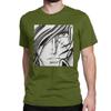 Men Albator Portrait Scar T Shirts Space Pirate Captain Harlock Pure Cotton Tops Novelty Short Sleeve Crewneck Tee Shirt T-Shirt