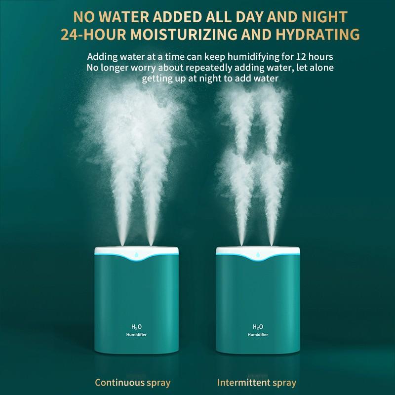 2000 мл USB увлажнитель с двойным/одинарным распылением, бытовой увлажнитель большой емкости, увлажнитель воздуха, диффузор эфирного масла, генератор тумана