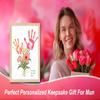 Flower Bouquet Handprint Art Craft DIY Kit, Unique Gifts for Mom from Daughter or Son for Mother's Day Birthday Christmas Grandma .(44*34cm, with