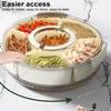 Rotating Snack Carousel Multi-functional Snack Spinner Serving Tray Set for Parties Picnics Travel Food-grade for Fruits