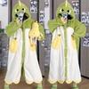Унисекс Милый Плюшевый Халат и Пижама с Енотом - Осенне-Зимний Коралловый Флис