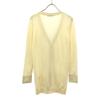 SEE BY CHLOE Made In Italy Wool Long Sleeve V Neck Cardigan Ivory Women Used